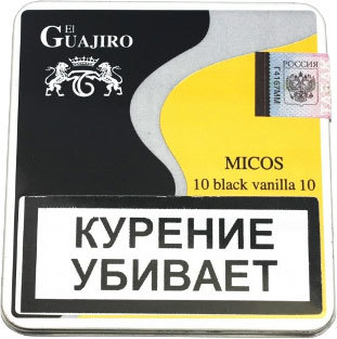 Сигариллы El Guajiro Micos Blak Vanilla